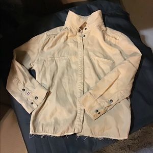 Women's Beige Button Down Shirt